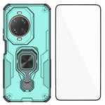 WANLONFENG-mobilcover til Huawei Nova 14 Ultra 5G, PC-TPU-bagcover, støttefod og hærdet glas