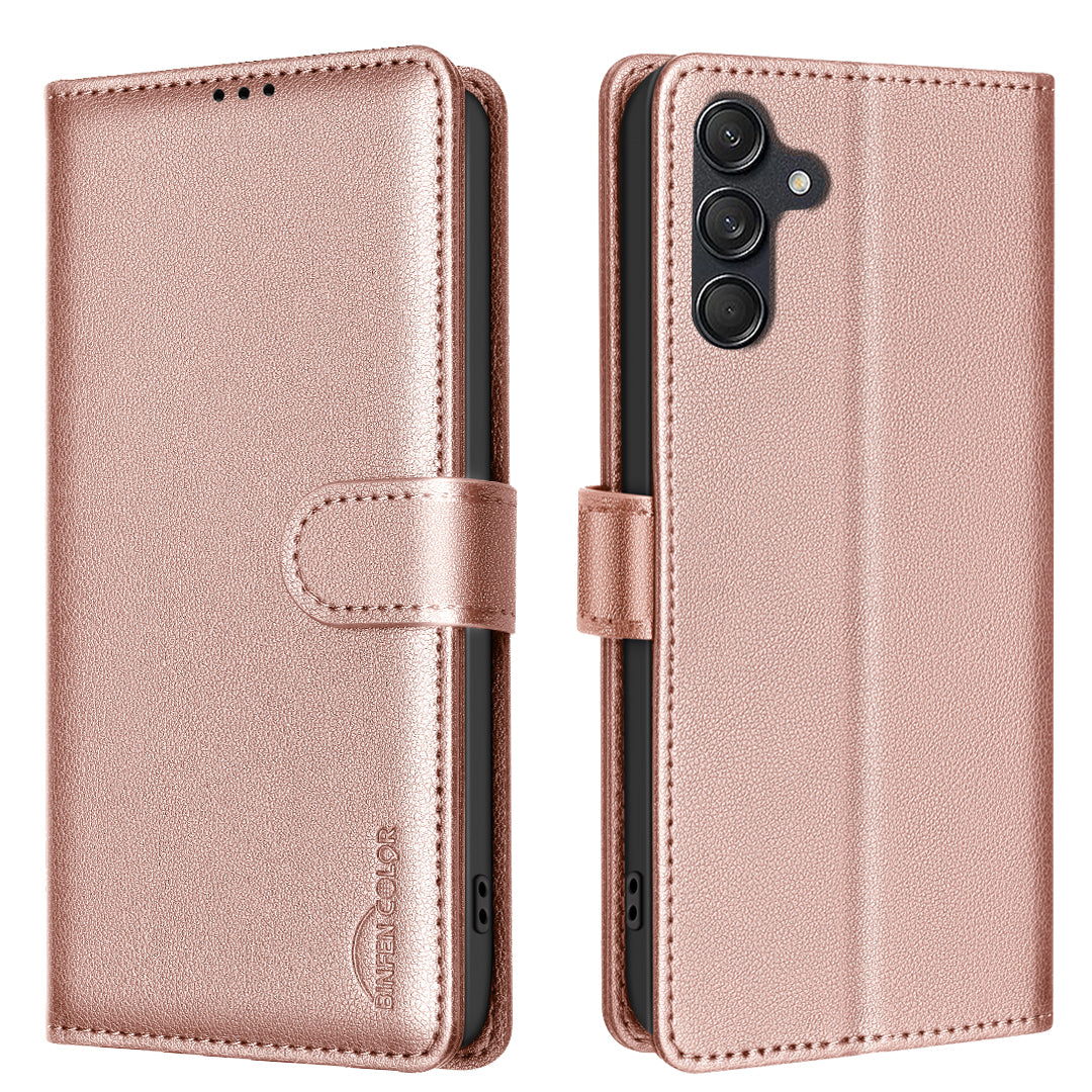 BINFEN COLOR For Samsung Galaxy M36 5G Leather Case  BF32 Wallet RFID Blocking Phone Cover