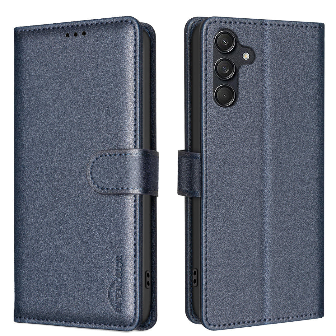 BINFEN COLOR For Samsung Galaxy M36 5G Leather Case  BF32 Wallet RFID Blocking Phone Cover