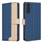 BINFEN COLOR For Samsung Galaxy M36 5G Leather Case  Splicing Color RFID Blocking Wallet Stand Phone Cover