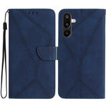 For Samsung Galaxy M36 5G Case Skin Touch Lines Imprinted PU Leather Flip Phone Cover