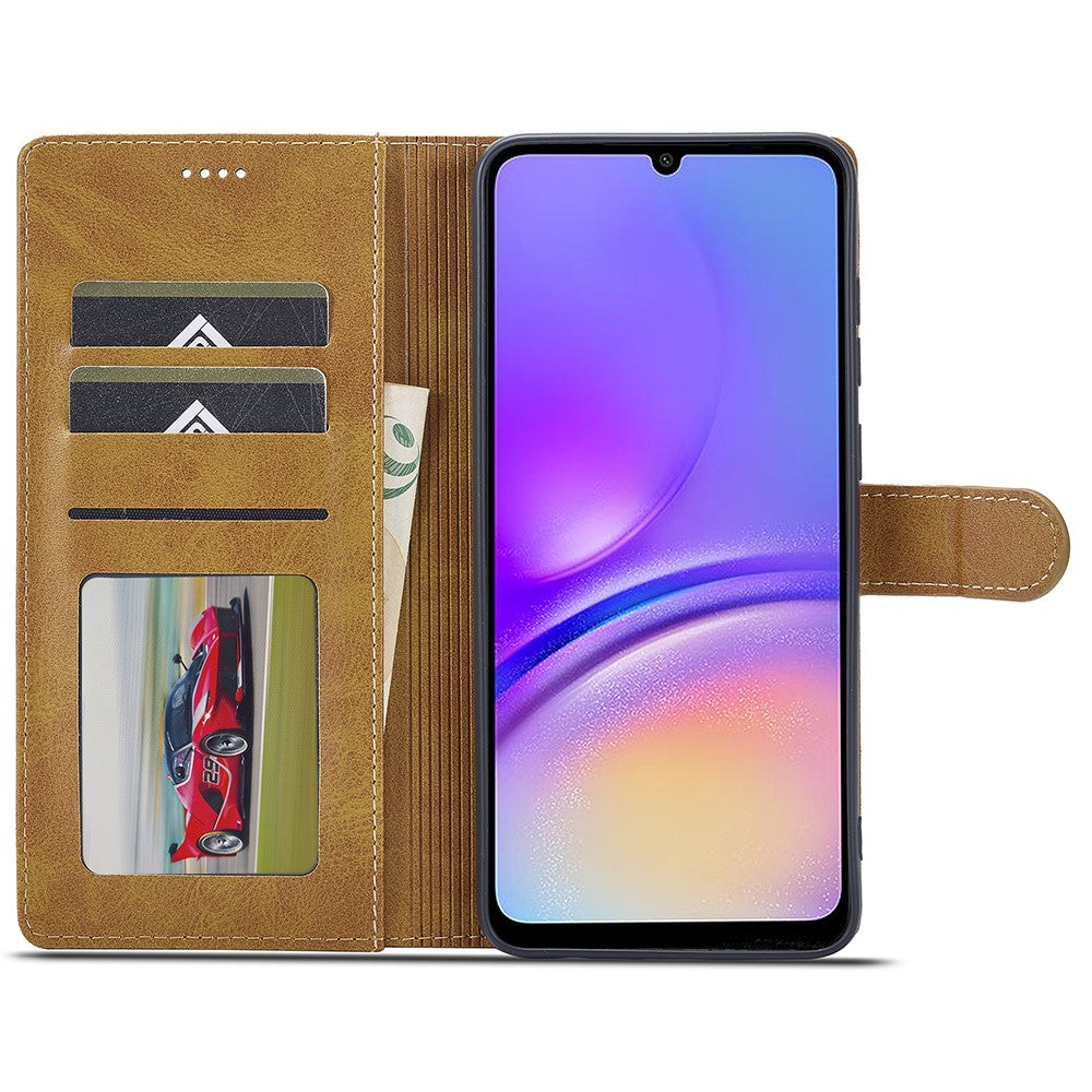 LC.IMEEKE For Samsung Galaxy A07 4G Case Calf Texture PU Leather Stand Wallet Phone Cover