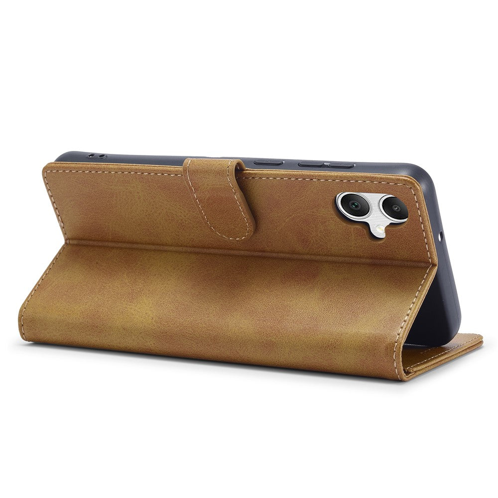 LC.IMEEKE For Samsung Galaxy A07 4G Case Calf Texture PU Leather Stand Wallet Phone Cover
