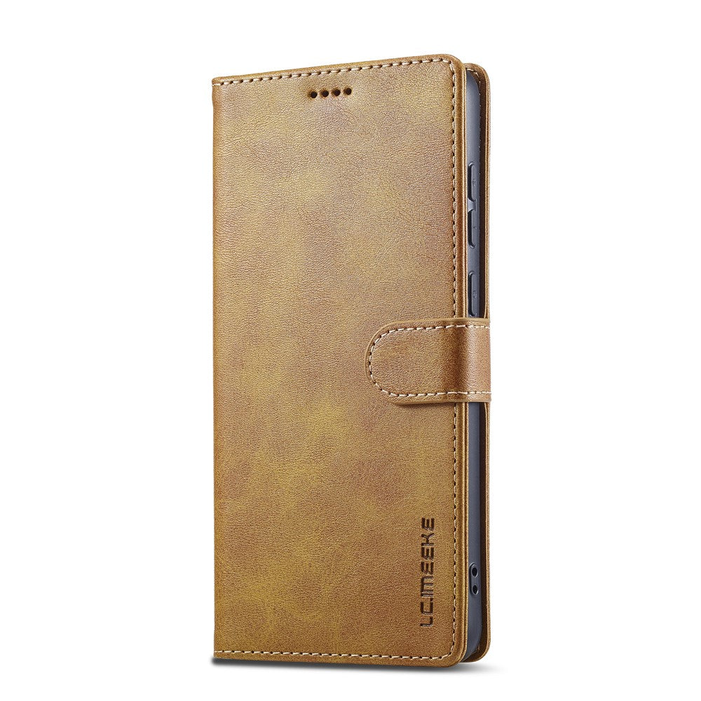 LC.IMEEKE For Samsung Galaxy A07 4G Case Calf Texture PU Leather Stand Wallet Phone Cover