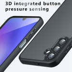 For Samsung Galaxy F16 5G / M16 5G Case Skin-Touch TPU + PC Matte Phone Back Cover, Transparent Black