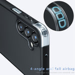 For Samsung Galaxy F16 5G / M16 5G Case Skin-Touch TPU + PC Matte Phone Back Cover, Transparent Black