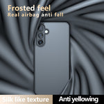 For Samsung Galaxy F16 5G / M16 5G Case Skin-Touch TPU + PC Matte Phone Back Cover, Transparent Black