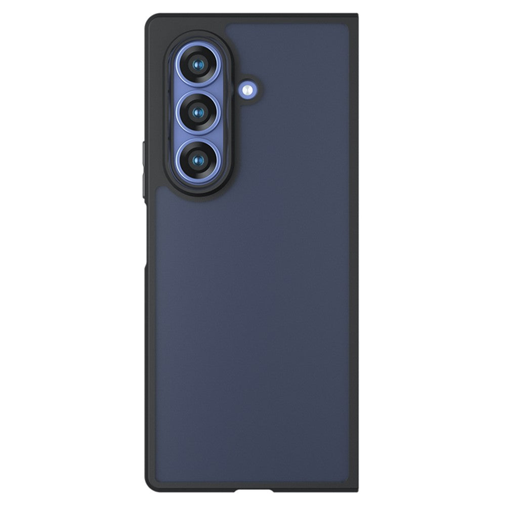 Til Samsung Galaxy Z Fold7 5G Etui Skin-Touch TPU + PC Mat Telefonbagcover, Transparent Sort