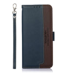 KHAZNEH For Samsung Galaxy S25 FE Case RFID Blocking Wallet Litchi Texture PU Leather Phone Cover with Strap