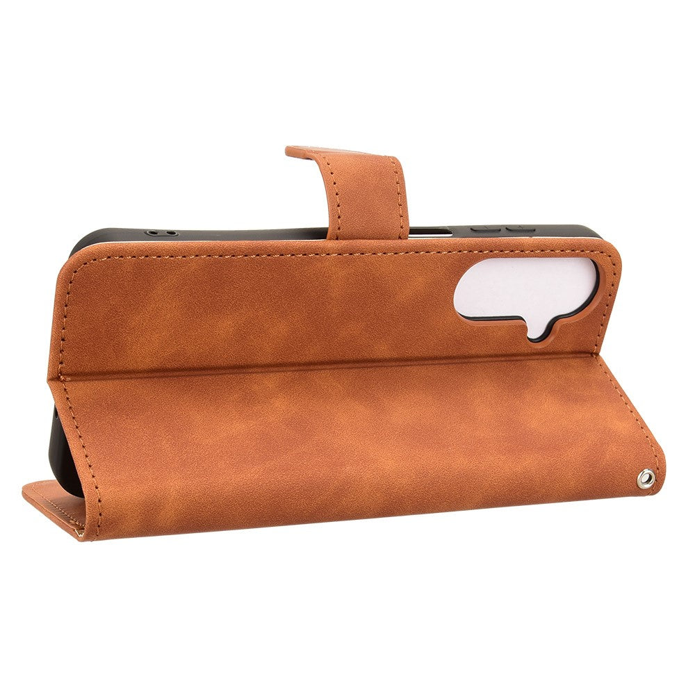 For Samsung Galaxy M36 5G Leather Case Skin Feel Anti Drop Wallet Flip Phone Cover
