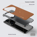 SULADA For Huawei Pura 80 Pro / 80 Pro+ Case Genuine Cow Leather Frameless Phone Back Cover