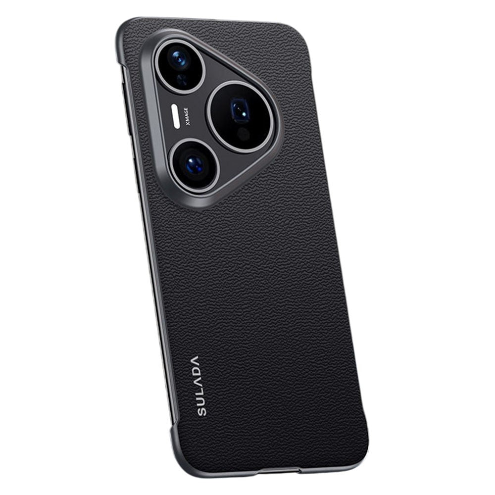 SULADA For Huawei Pura 80 Pro / 80 Pro+ Case Genuine Cow Leather Frameless Phone Back Cover