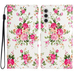 Til Samsung Galaxy M36 5G Pung Etui i PU-læder med mønsterprint, standerfunktion og rem