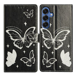 For Samsung Galaxy S25 FE Case Pattern Printing Wallet Stand Flip Leather Phone Cover with Strap
