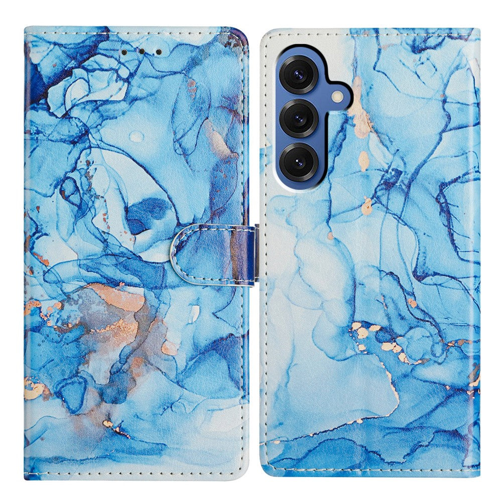 Til Samsung Galaxy M36 5G Etui Mønstertryk Tegnebog Stativ Flip Læder Telefoncover med Rem