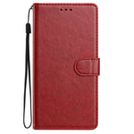 For Samsung Galaxy M36 5G Leather Case Wallet Stand Phone Cover with Handy Strap