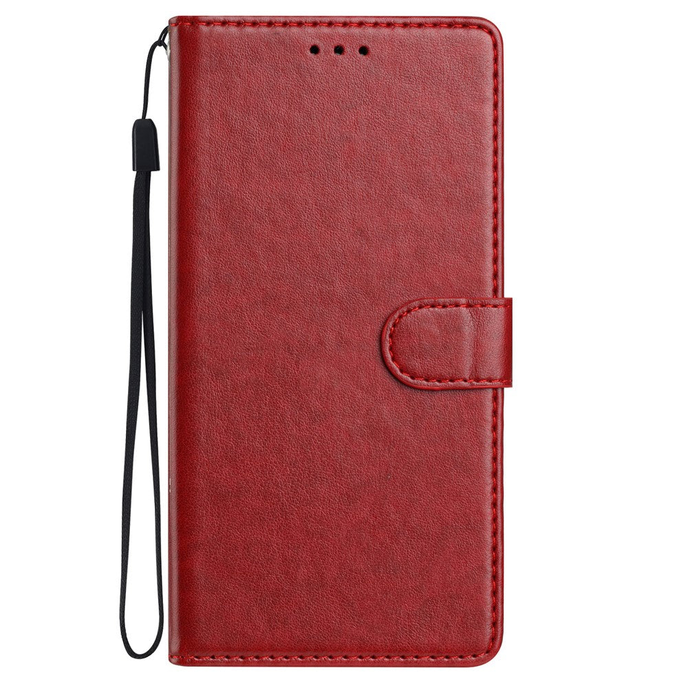 For Samsung Galaxy M36 5G Leather Case Wallet Stand Phone Cover with Handy Strap