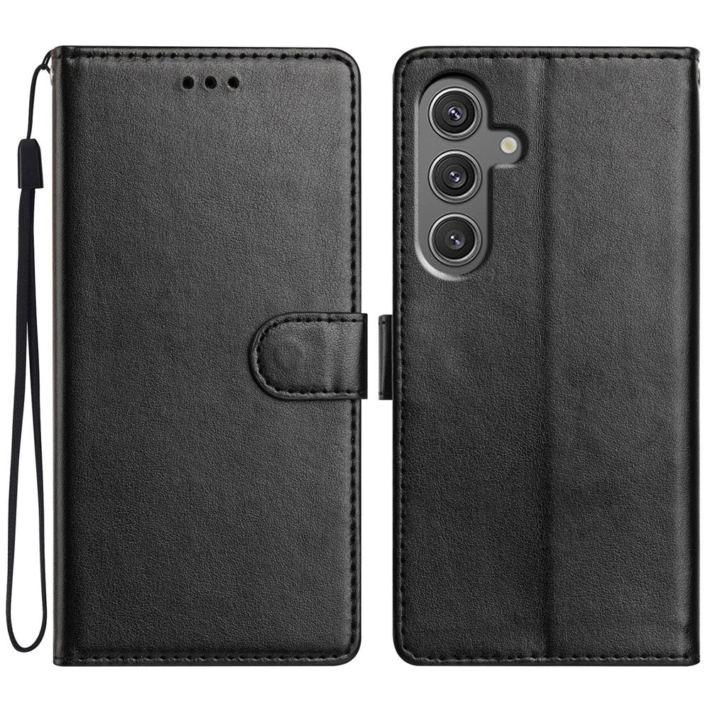 For Samsung Galaxy M36 5G Leather Case Wallet Stand Phone Cover with Handy Strap