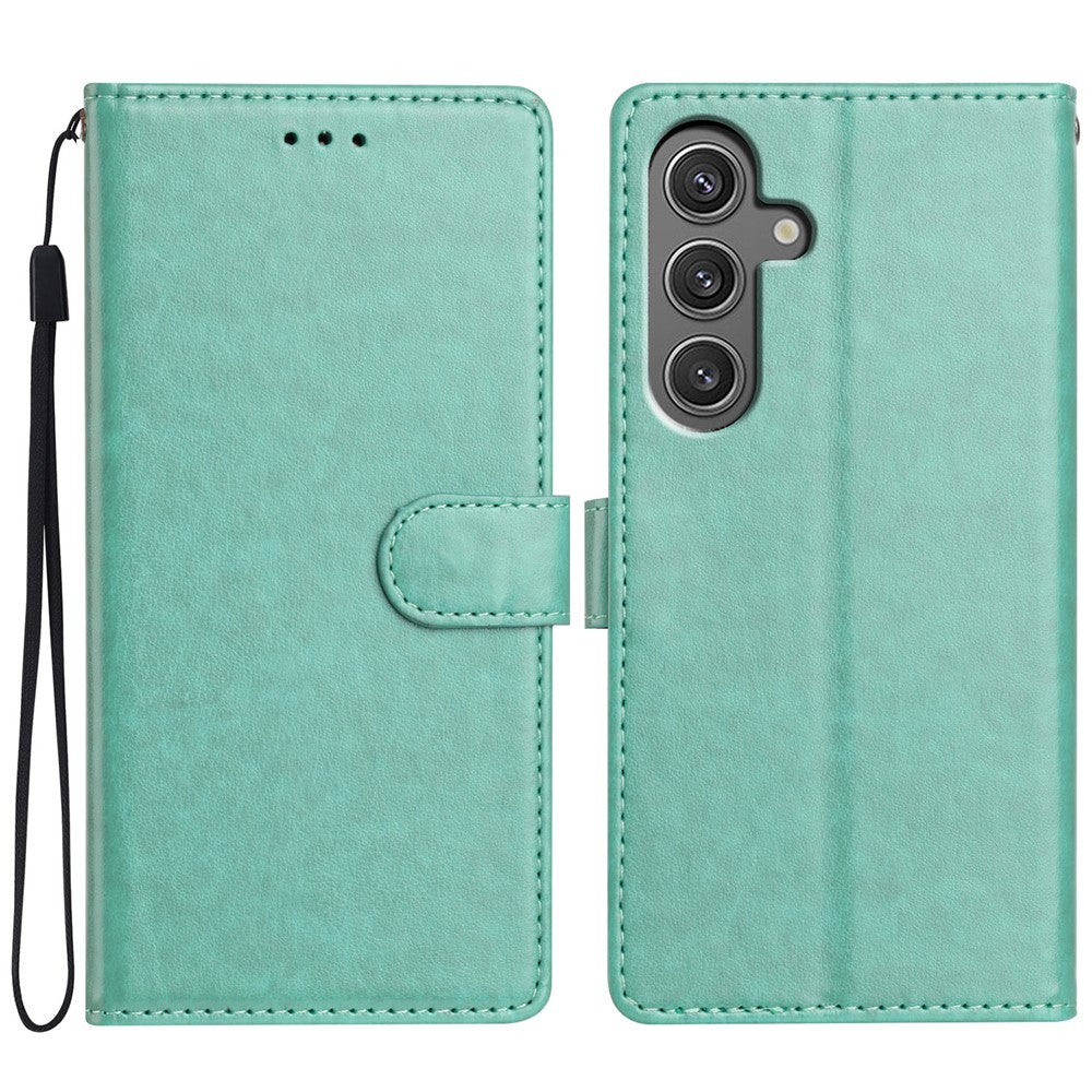 For Samsung Galaxy M36 5G Leather Case Wallet Stand Phone Cover with Handy Strap