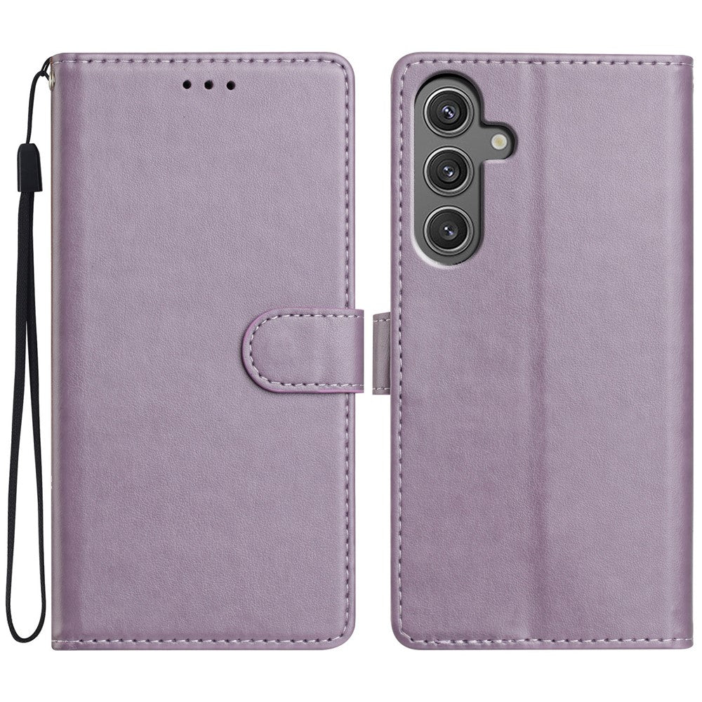 For Samsung Galaxy M36 5G Leather Case Wallet Stand Phone Cover with Handy Strap