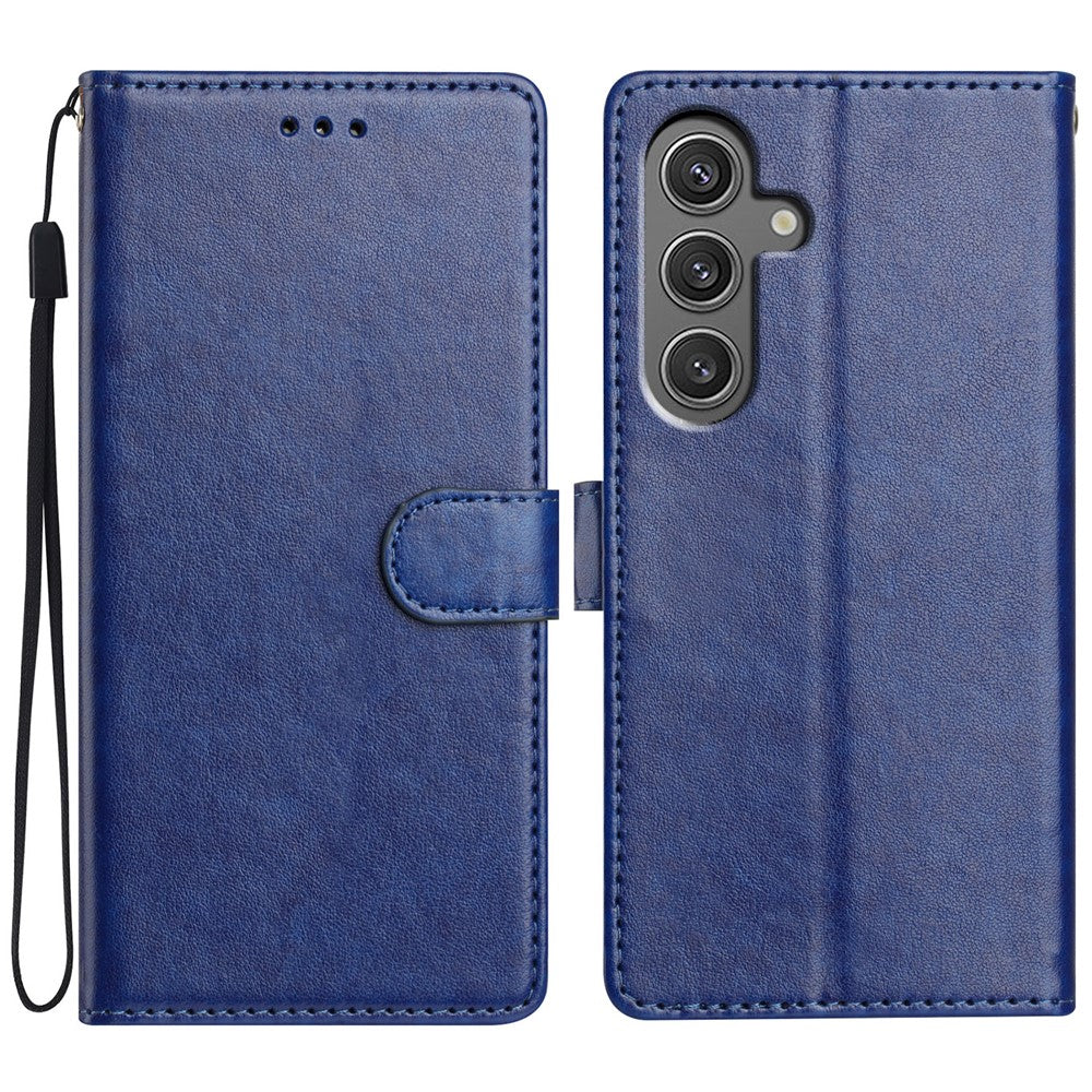 For Samsung Galaxy M36 5G Leather Case Wallet Stand Phone Cover with Handy Strap