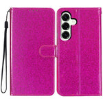 For Samsung Galaxy M36 5G Wallet Case Glitter Anti-Scratch Leather Stand Phone Cover with Strap