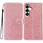 For Samsung Galaxy M36 5G Wallet Case Glitter Anti-Scratch Leather Stand Phone Cover with Strap