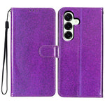 For Samsung Galaxy M36 5G Wallet Case Glitter Anti-Scratch Leather Stand Phone Cover with Strap