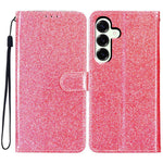 For Samsung Galaxy M36 5G Wallet Case Glitter Anti-Scratch Leather Stand Phone Cover with Strap