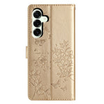 For Samsung Galaxy M36 5G Wallet Phone Case Butterfly Floral Imprint Leather Flip Cover with Strap