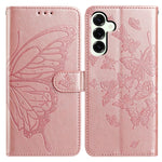 For Samsung Galaxy M36 5G Case Butterfly Imprinted Wallet Stand PU Leather Flip Phone Cover with Strap