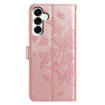 For Samsung Galaxy M36 5G Case Butterfly Imprinted Wallet Stand PU Leather Flip Phone Cover with Strap
