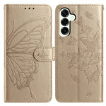 For Samsung Galaxy M36 5G Case Butterfly Imprinted Wallet Stand PU Leather Flip Phone Cover with Strap