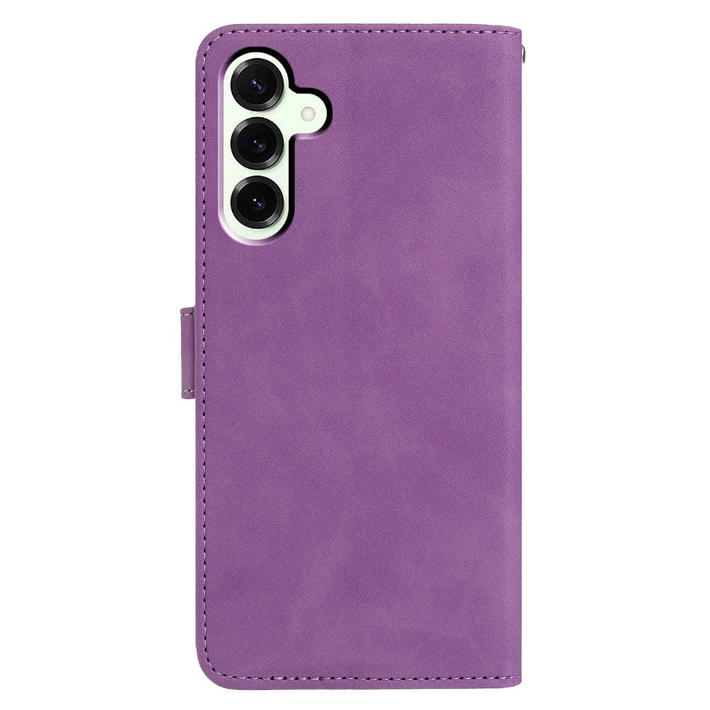 For Samsung Galaxy M36 5G Case Butterfly Flower Imprinted PU Leather Wallet Stand Phone Cover
