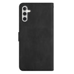 For Samsung Galaxy M36 5G Wallet Case Line Imprinted Skin-Touch Leather Flip Phone Cover
