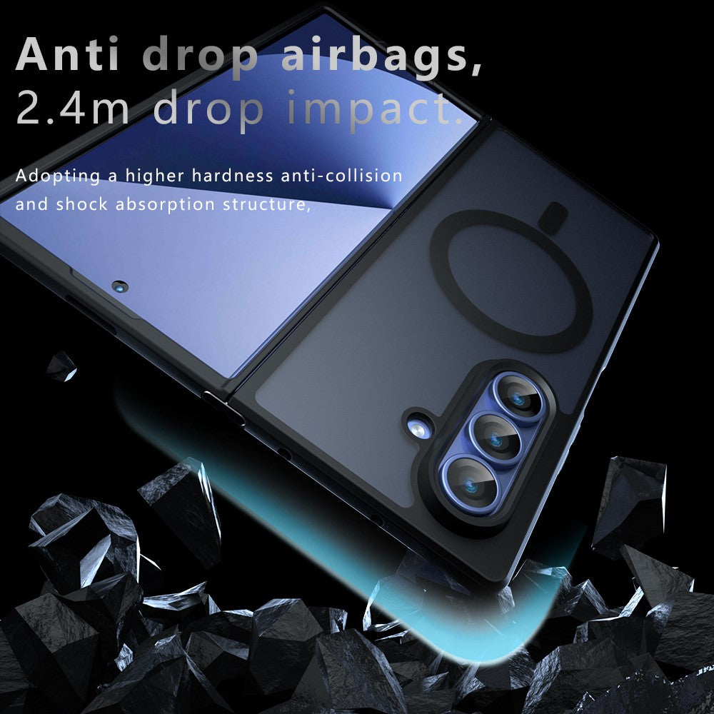 For Samsung Galaxy Z Fold5 5G Magnetic Case TPU + PC Matte Skin Touch Phone Cover