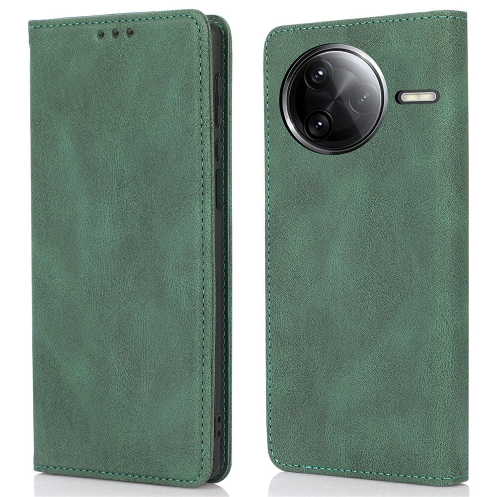 Magnetisk læderflipcover med pung og magnetlukning til Xiaomi Redmi K80 5G / Poco F7 Pro 5G