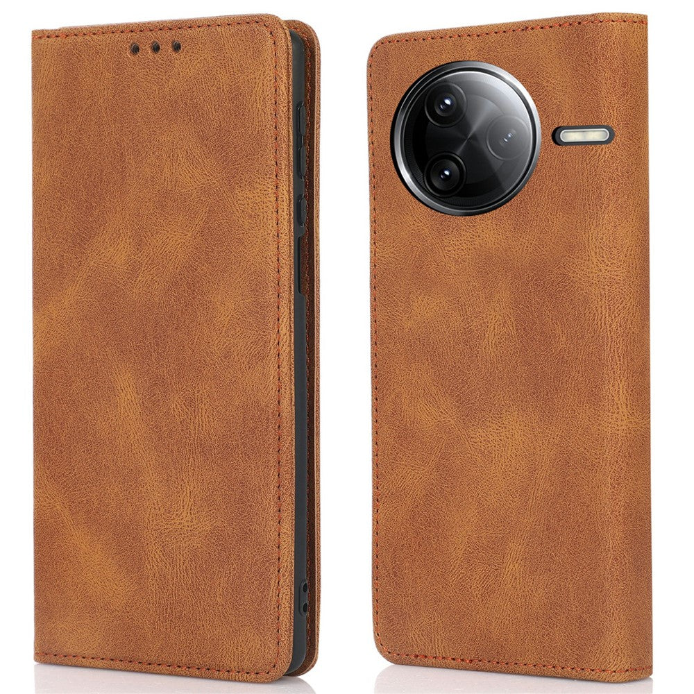 Magnetisk læderflipcover med pung og magnetlukning til Xiaomi Redmi K80 5G / Poco F7 Pro 5G