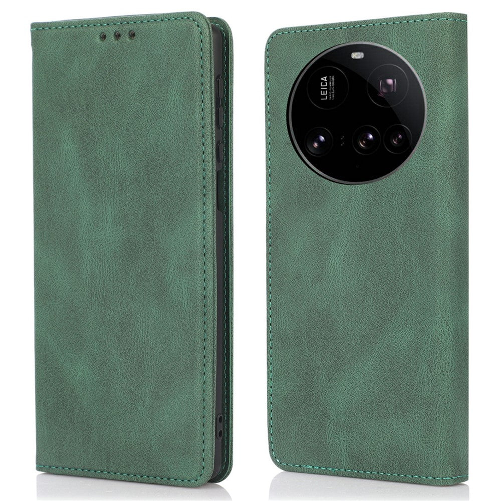 Xiaomi 15 Ultra Plånboksfodral med magnetisk stängning i läder med fällbart lock