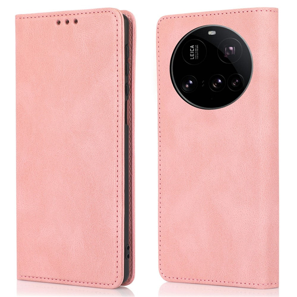 Xiaomi 15 Ultra Plånboksfodral med magnetisk stängning i läder med fällbart lock