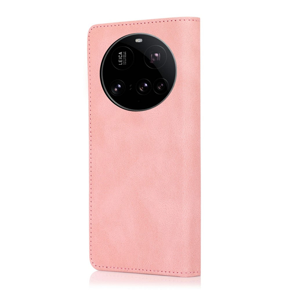 Xiaomi 15 Ultra Plånboksfodral med magnetisk stängning i läder med fällbart lock