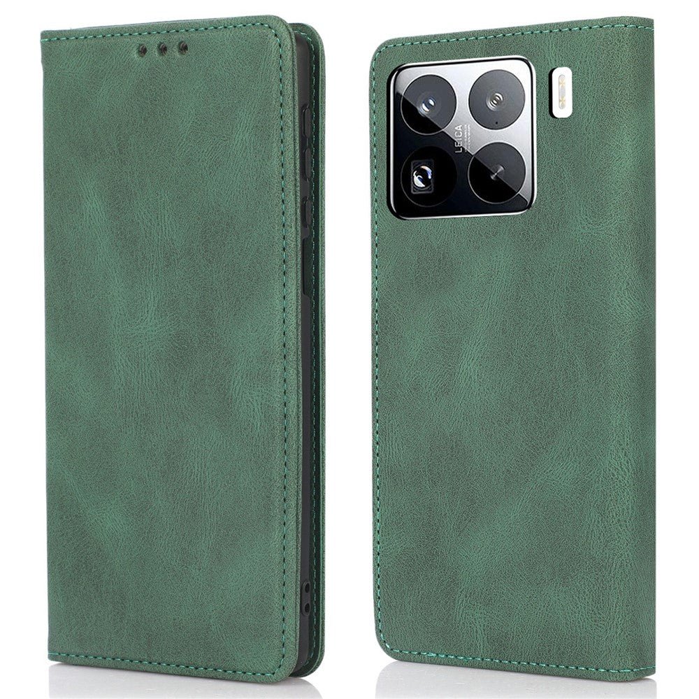 Xiaomi 15 Pro Plånboksfodral med magnetisk stängning i läder med fällbart lock