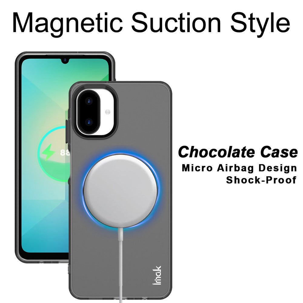 IMAK Til Samsung Galaxy A07 4G Magnetisk Cover PC + TPU Beskyttende Telefon Bagcover