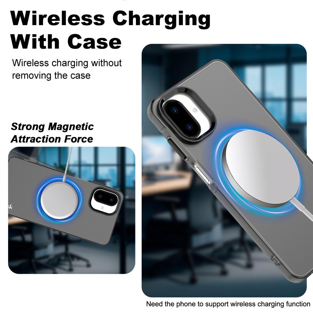 IMAK Til Samsung Galaxy A07 4G Magnetisk Cover PC + TPU Beskyttende Telefon Bagcover