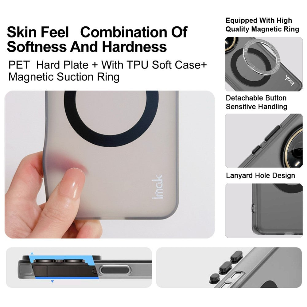 IMAK Til Samsung Galaxy A07 4G Magnetisk Cover PC + TPU Beskyttende Telefon Bagcover