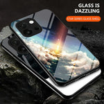 For OnePlus 13T 5G Case Starry Sky Pattern Tempered Glass Phone Cover