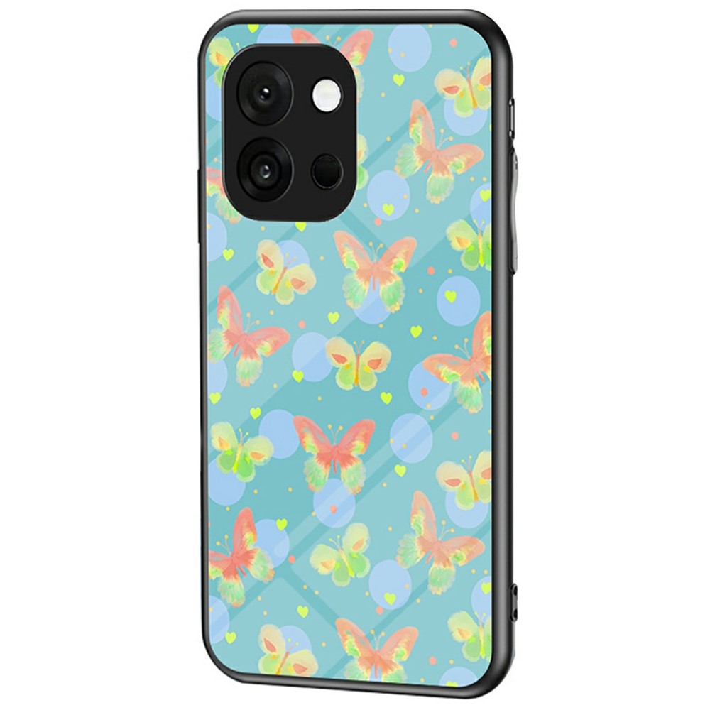 For OnePlus 13T 5G Case Butterfly Pattern TPU + Tempered Glass Protective Phone Cover