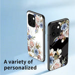 For OnePlus 13T 5G Case Floral Pattern TPU + Tempered Glass Protective Phone Cover