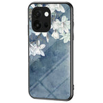 For OnePlus 13T 5G Case Floral Pattern TPU + Tempered Glass Protective Phone Cover