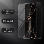 For OnePlus 13T 5G Case Marble Pattern Tempered Glass + PC + TPU Protective Phone Cover